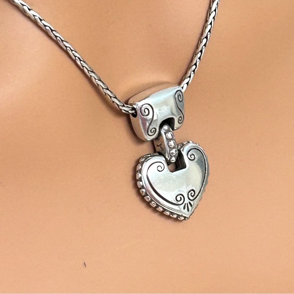 Brighton Cafe Au Lait Heart Pendant Necklace - Picture 4 of 7